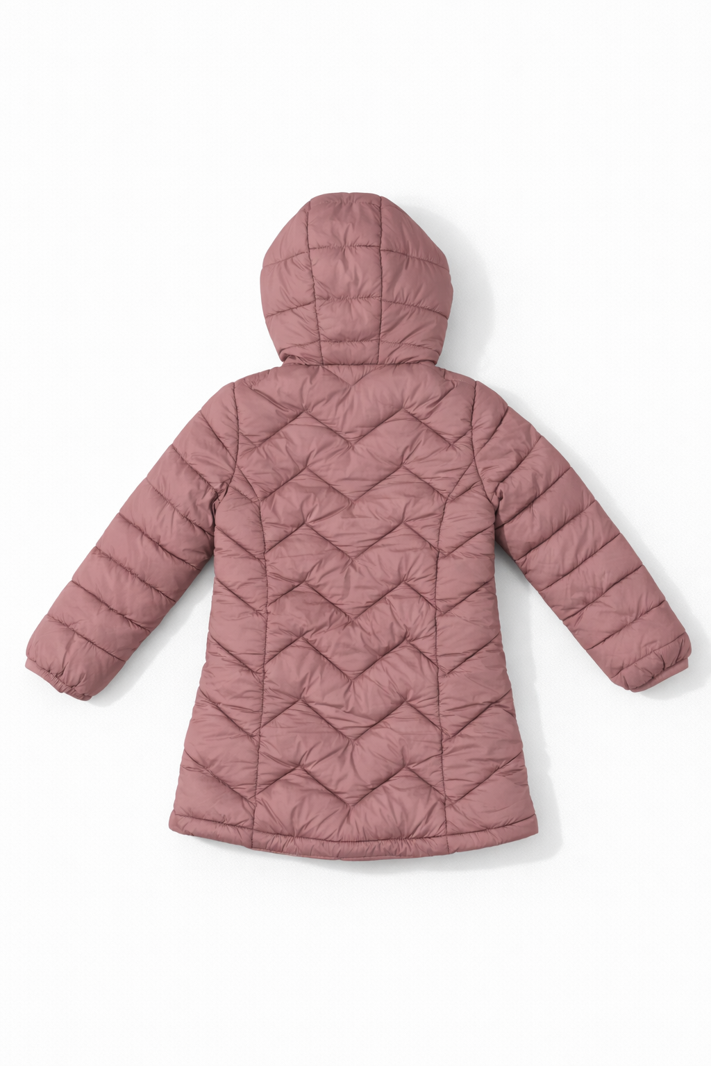 Chamarra de Invierno para Niña DKNY Sport Rosa con Gorro y Forro Afelpado (Tallas 2T y 4T)
