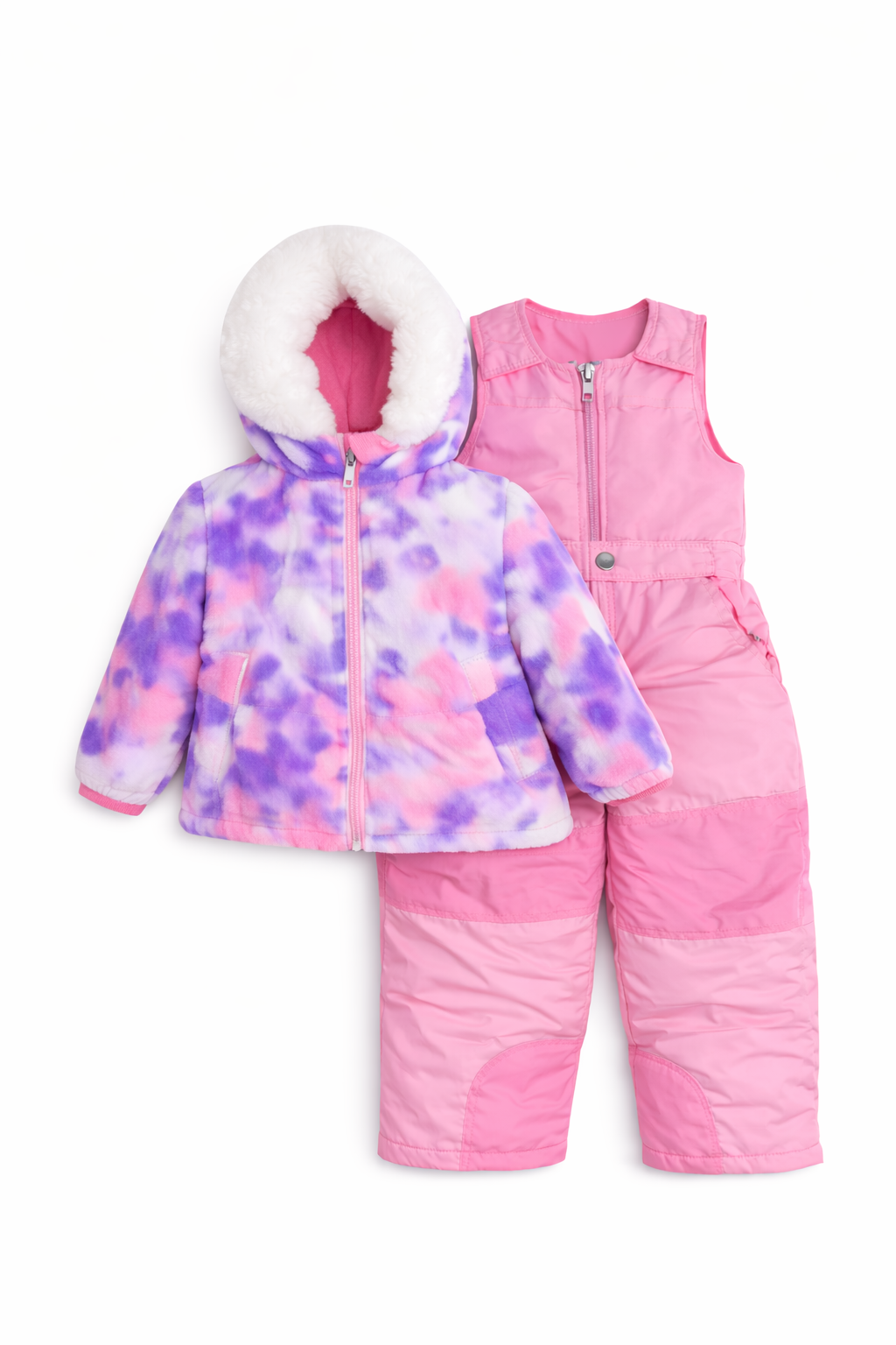 Conjunto de Nieve para Niña de 2 Piezas – Chamarra y Peto Spyder | Impermeable, Forrado con Felpa, Súper Abrigador (2T–4T)